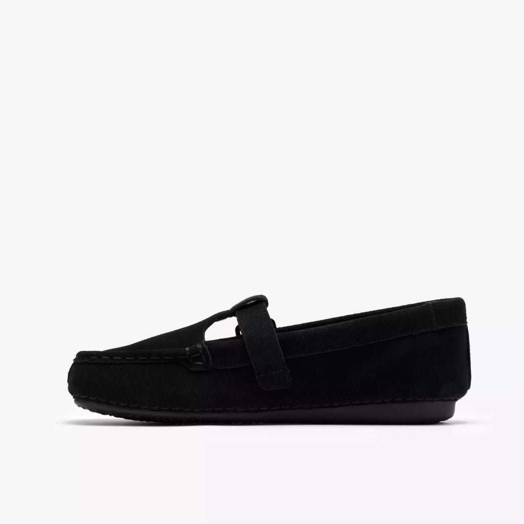 Clarks Freckle T Bar Women's Black Suede - Image 2