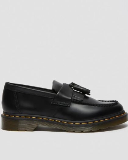 Dr. Martens Adrian Yellow Stitch Unisex Black Smooth