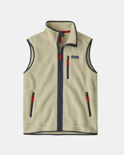 Patagonia Men's Retro Pile Vest Pelican w/Smolder Blue
