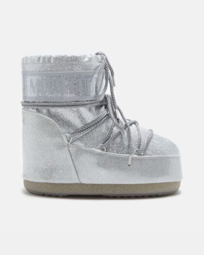 Moon Boot Icon Low Glitter Silver