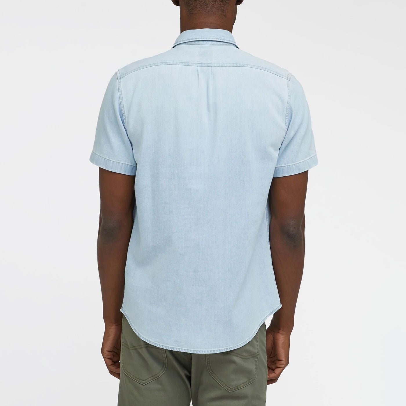 Lee Short Sleeve Button Down Shirt Blue Sky - Image 4