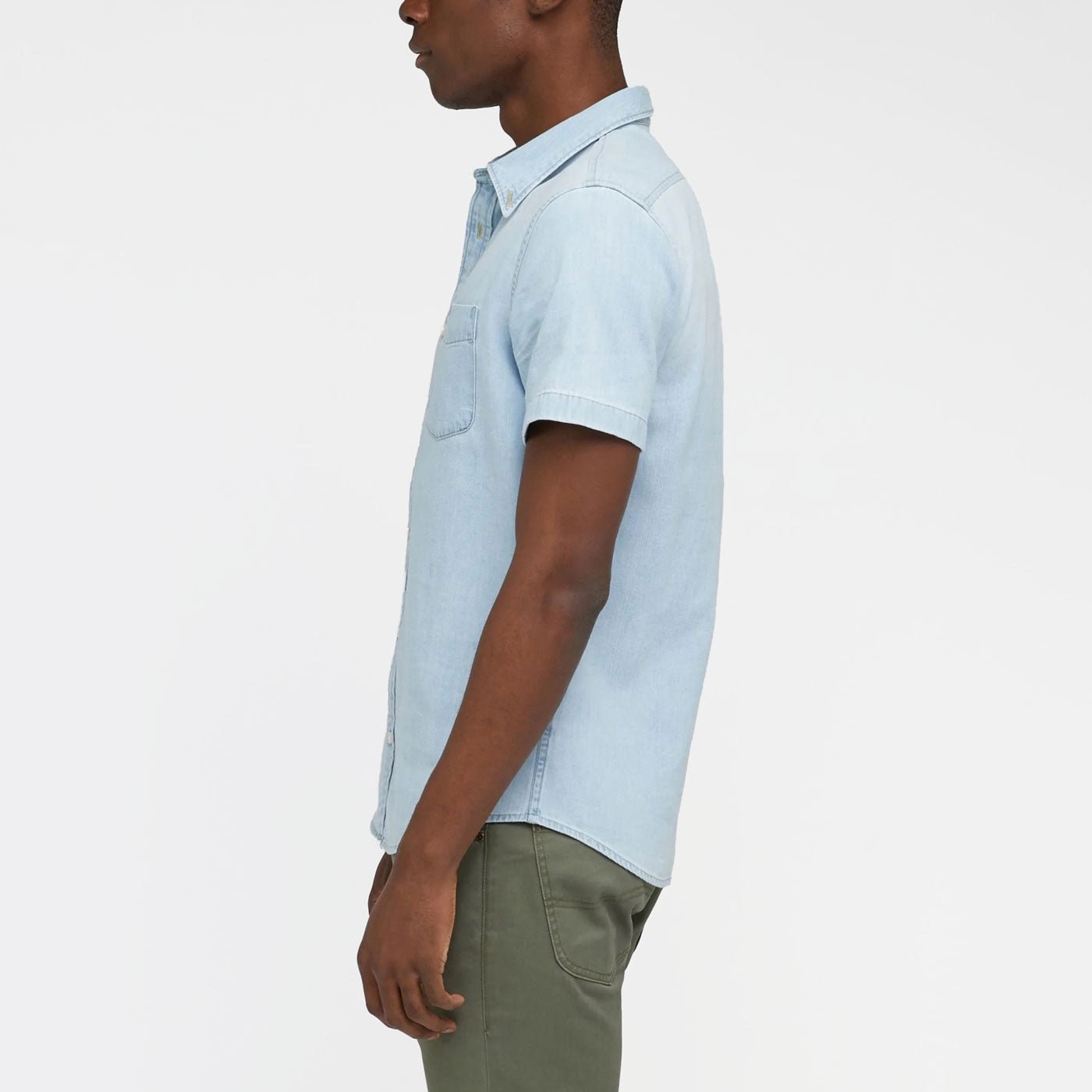 Lee Short Sleeve Button Down Shirt Blue Sky - Image 5