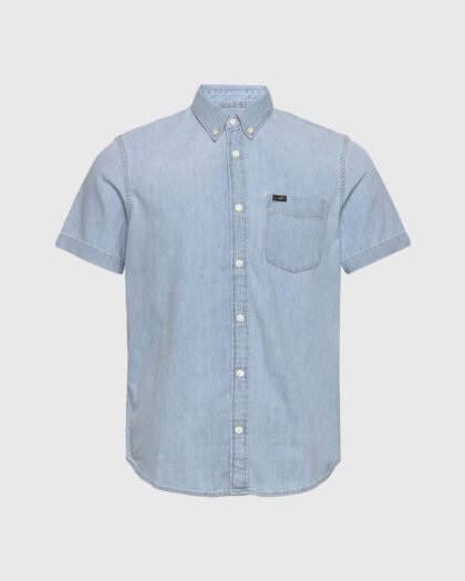 Lee Short Sleeve Button Down Shirt Blue Sky