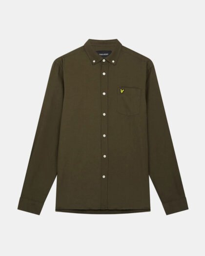 Lyle & Scott Regular Fit Light Weight Oxford Shirt Olive