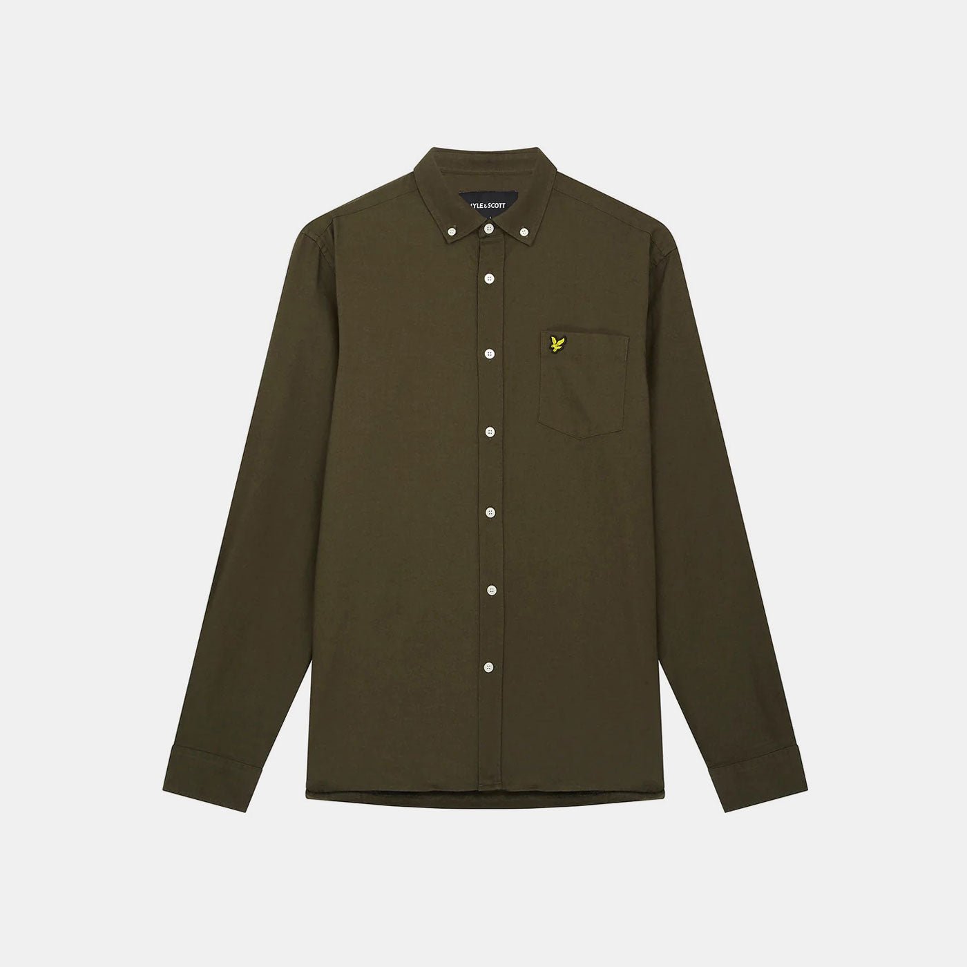Lyle & Scott Regular Fit Light Weight Oxford Shirt Olive
