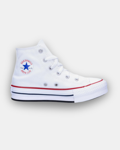 Converse Chuck Taylor All Star Eva Lift Platform Hi Kid's White & Garnet Navy