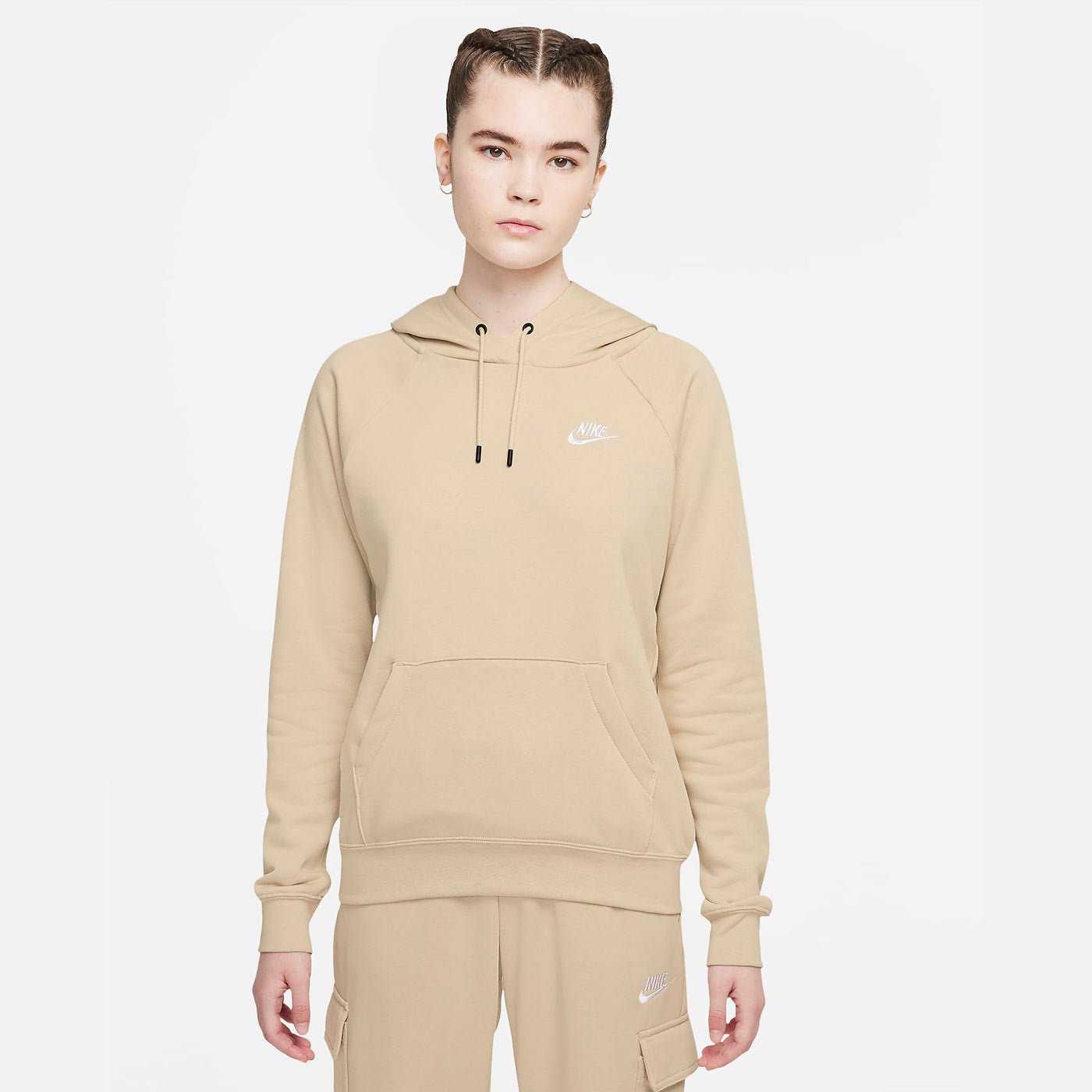 Nike Hoodie Sport Wear Essential Beige - Image 2