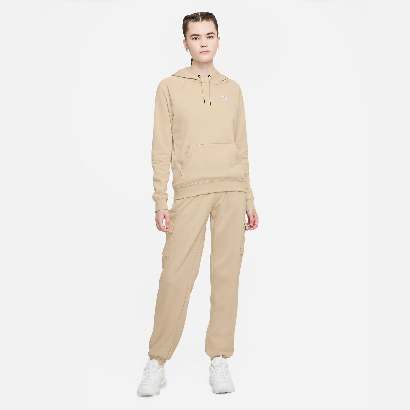 Nike Hoodie Sport Wear Essential Beige - Image 4