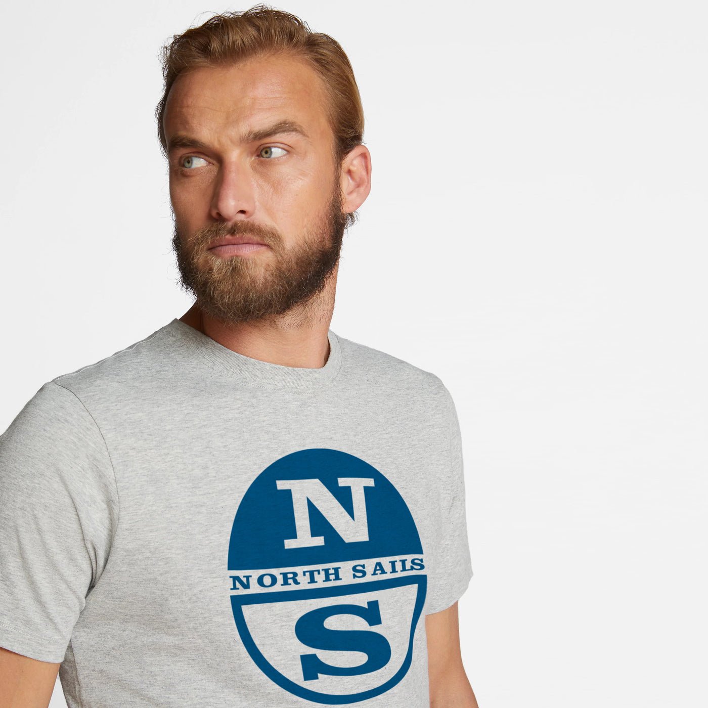 North Sails SS T-Shirt W/Graphic - Grey Melange - Image 4