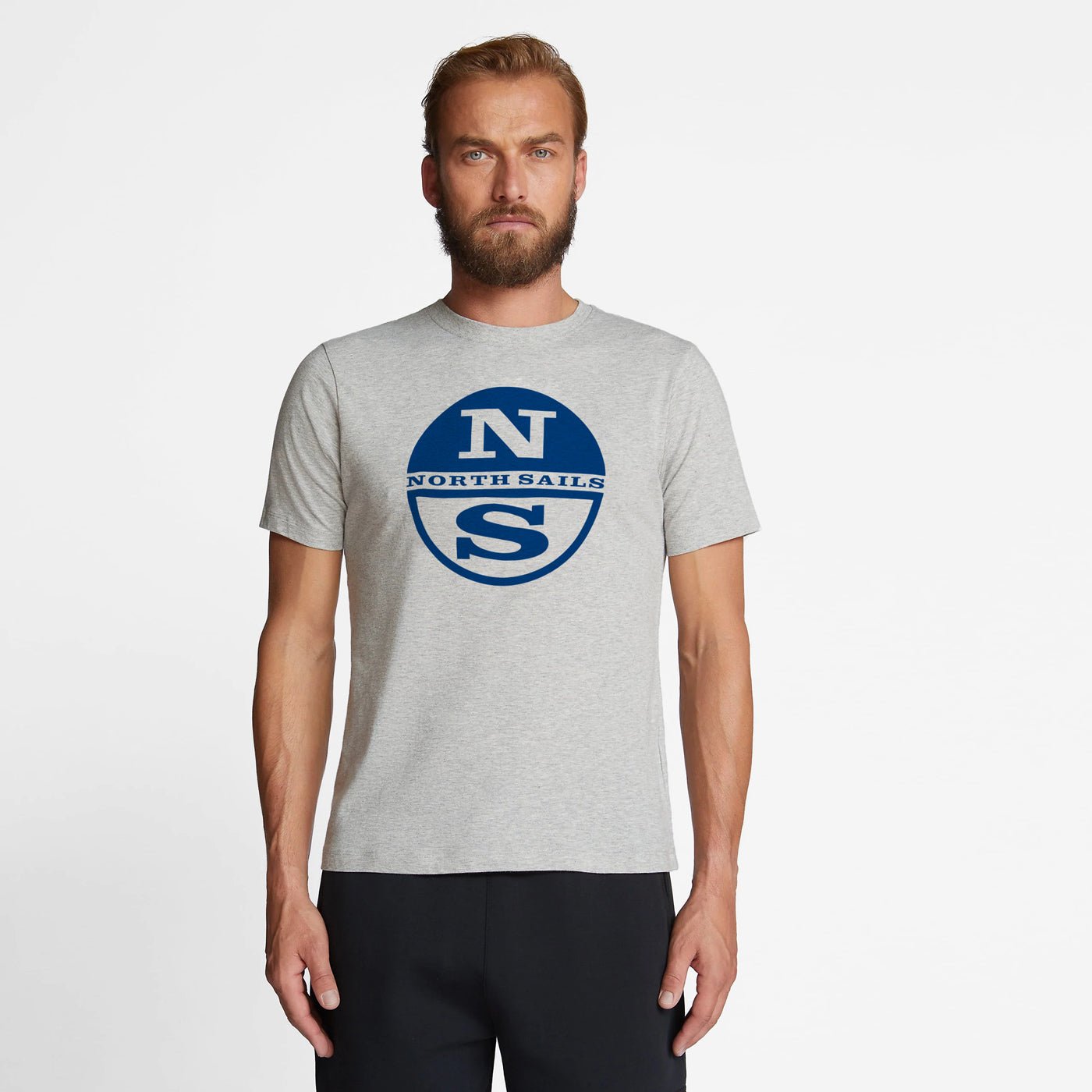 North Sails SS T-Shirt W/Graphic - Grey Melange - Image 2