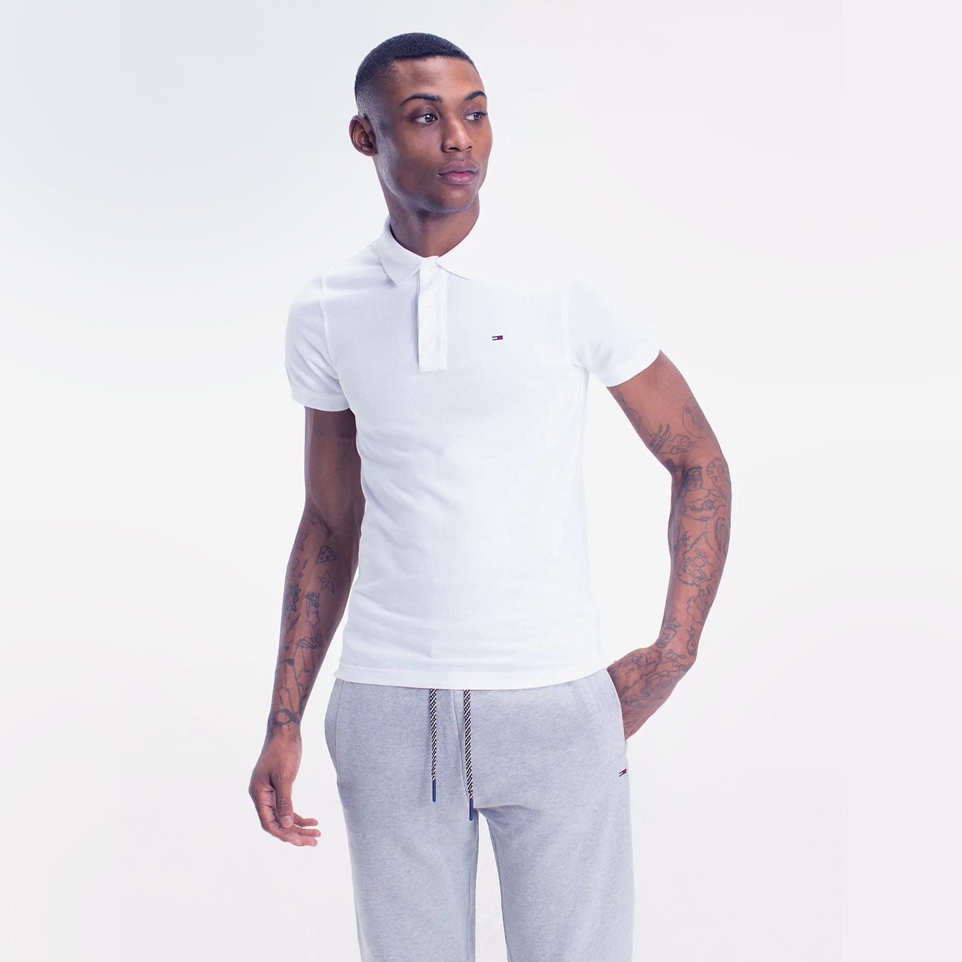Tommy Hilfiger Polo Original Slim Piqué White - Image 2
