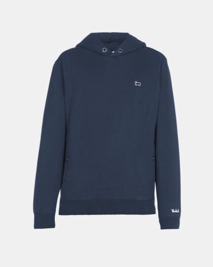 Woolrich American Fleece Hoodie Melton Blue