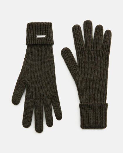 Woolrich Logo Gloves Women's Dark Green