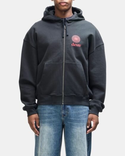 Deus Ex Machina Strata Zip Hoodie Black
