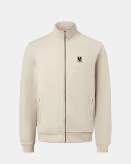Belstaff Full Zip Sweatshirt Pale Stone