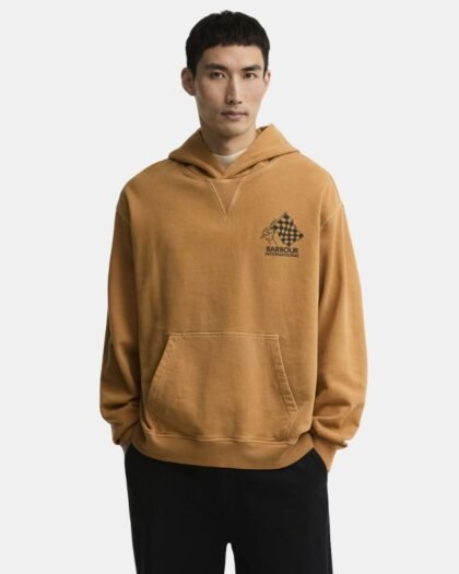 Barbour International Eric Graphic Hoodie Honey