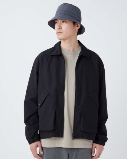Snow Peak Light Dobby Cloth Harrington Jacket Black