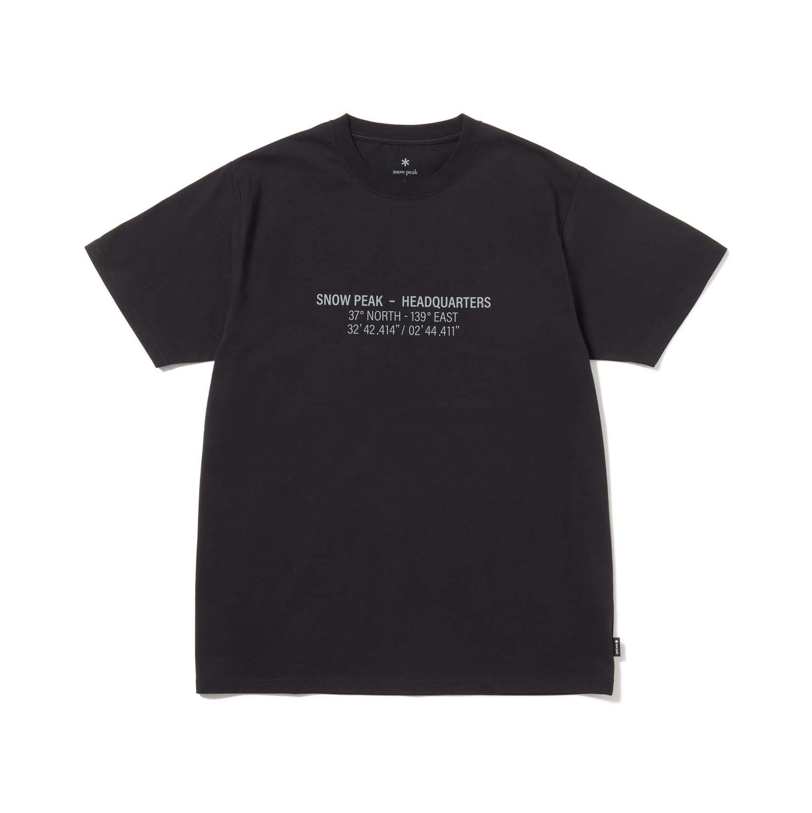 Snow Peak HQ Topographic Map T-Shirt Black