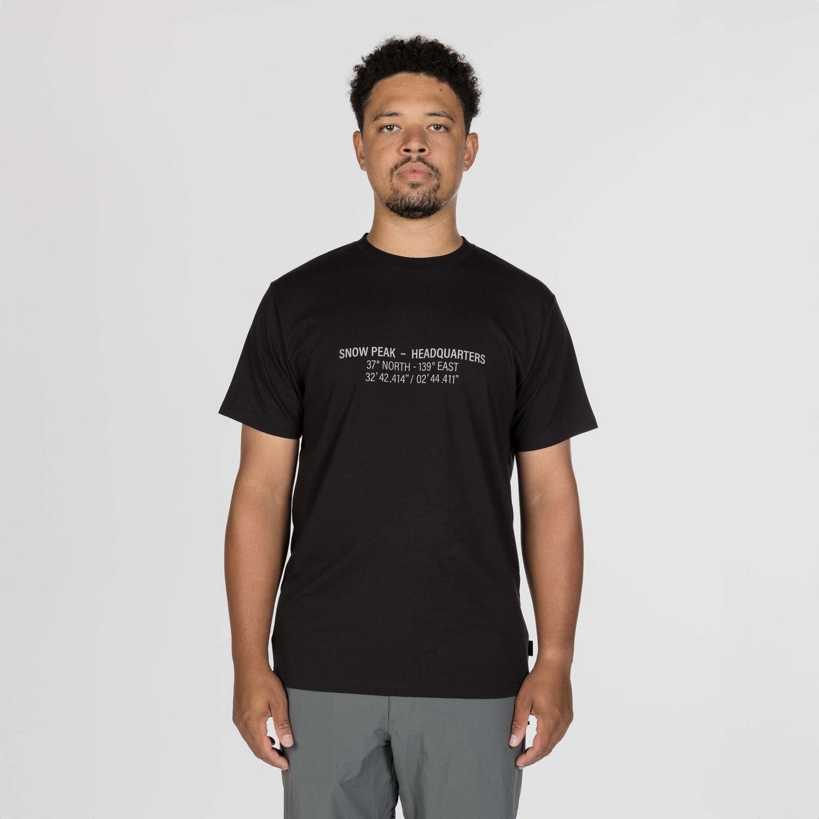 Snow Peak HQ Topographic Map T-Shirt Black - Image 3