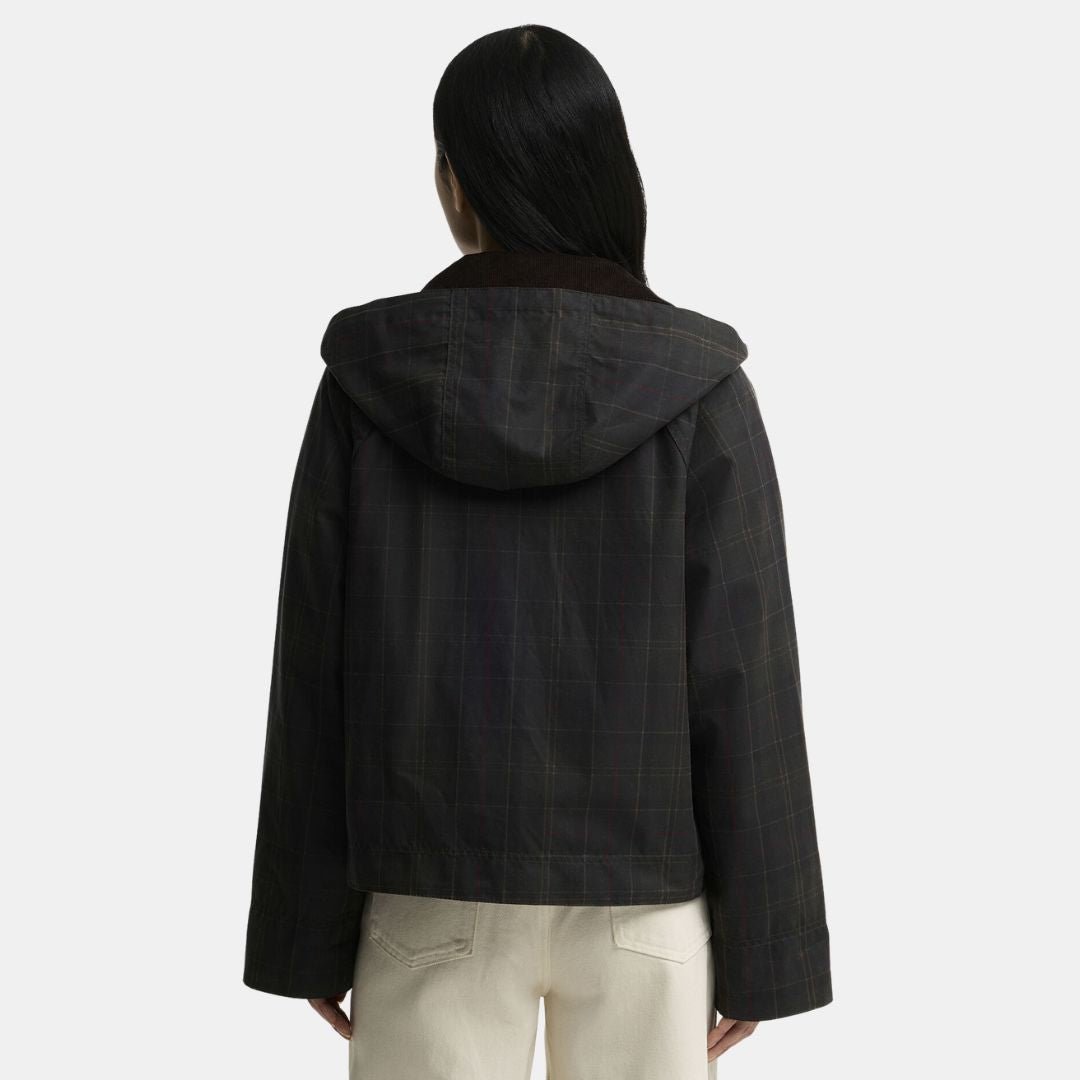 Barbour Adina Checked Wax Olive - Image 2