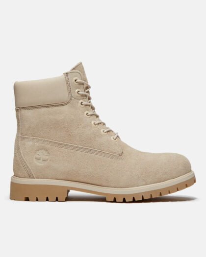 Timberland Heritage 6 In Lace Waterproof Boot Light Beige Suede