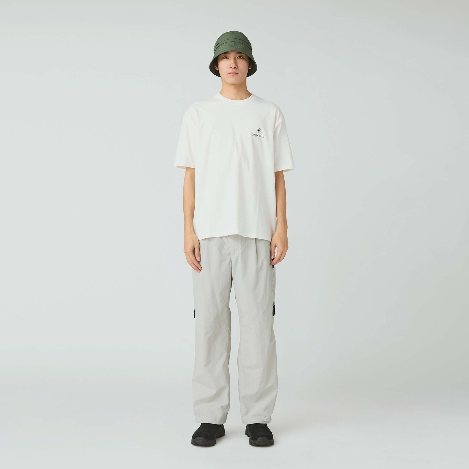 Snow Peak Soft Cotton Relaxed Logo T-Shirt Off White - Image 2