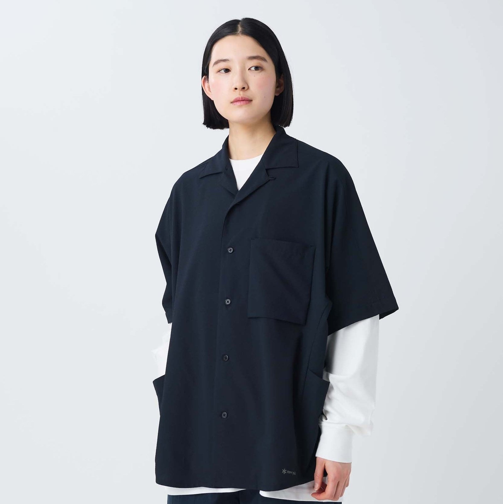 Snow Peak Airo Short Sleeve Shirt Black - Image 3