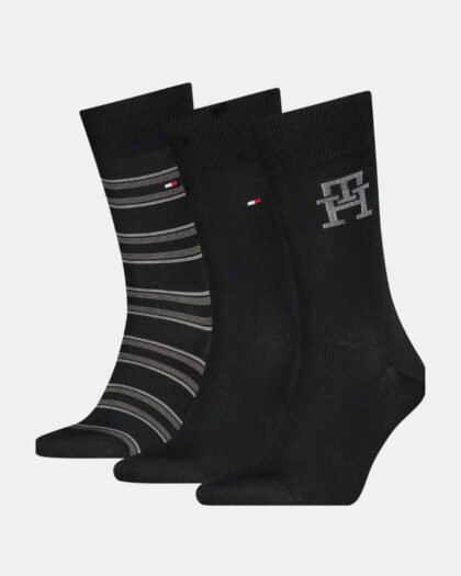 Tommy Hilfiger Men Sock 3p Giftbox Monogram S Black