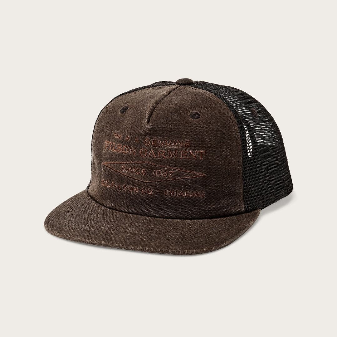 Filson Diamond Graphic Trucker Mesh Cap Brown