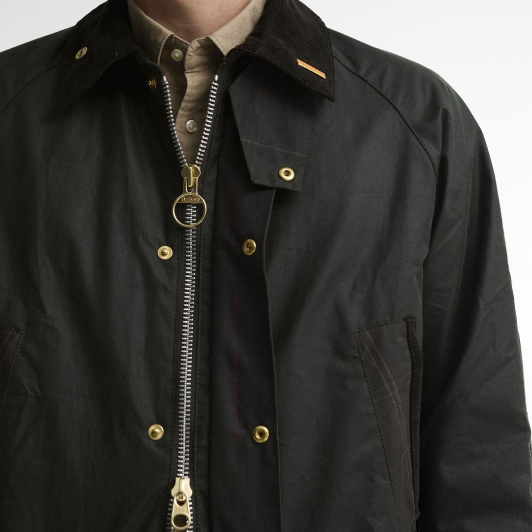 Barbour Icons Patch Bedale Wax Sage - Image 4