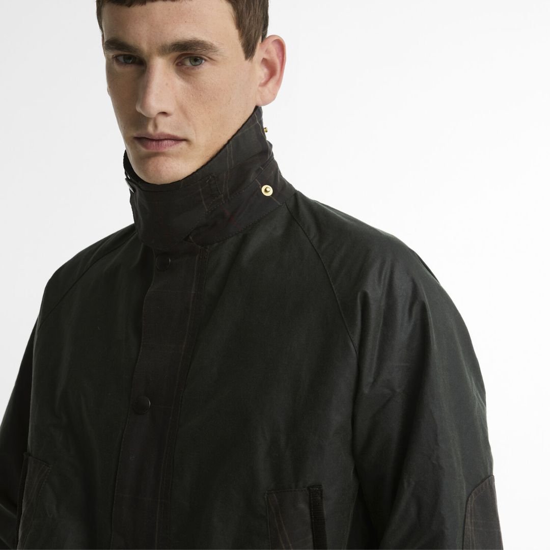 Barbour Icons Patch Bedale Wax Sage - Image 5