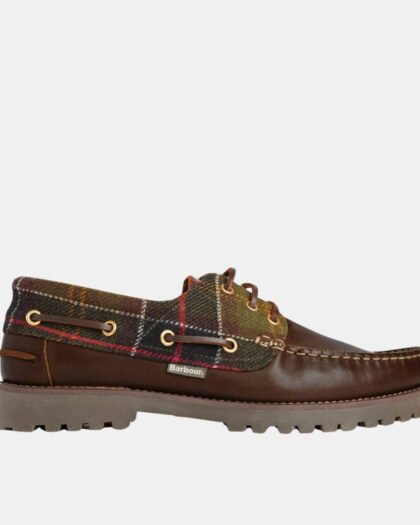 Barbour Deck Boat Shoe Brown Clasicc Tartan